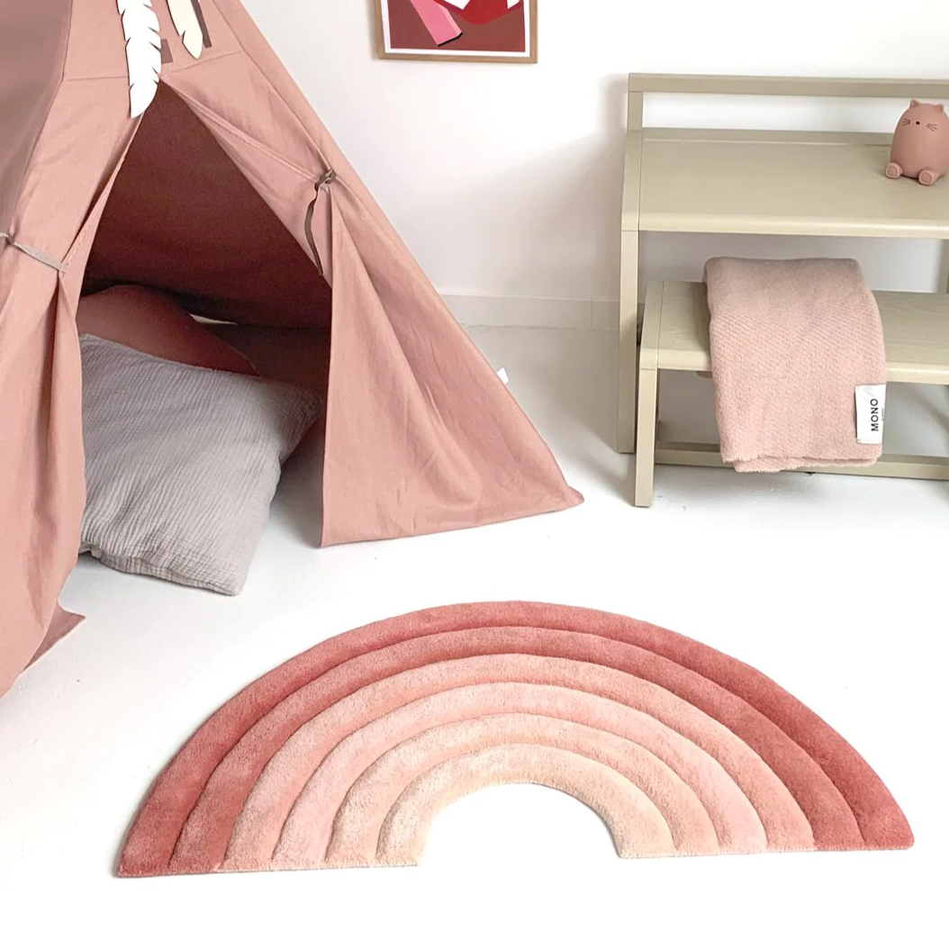 Rainbow Rug Rusty Pink by Maison Deux – Bub Stuff Australia